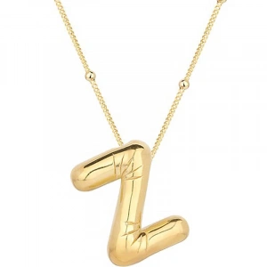 Kadın Gümüş Gold Balon Z Harfi Kadın Kolye