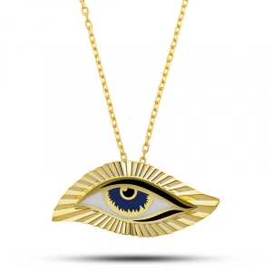 Kadın Gümüş Gold Gecenin Gözü Kadın Kolye