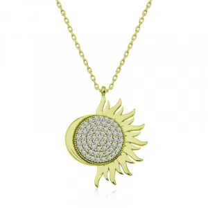 Kadın ​Gümüş Gold Mihrimah Sultan Bayan Kolye