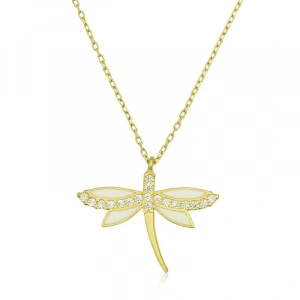 Kadın Gümüş Gold Yusufçuk Bayan Kolye