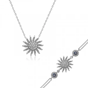 Kadın Gümüş Güneş Bayan Set
