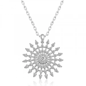 Kadın Gümüş Güneş Kadın Kolye