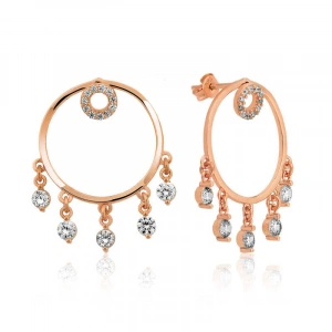 Kadın Gümüş Halka Bayan Küpe