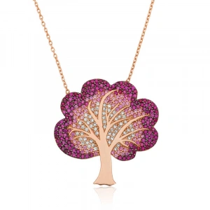 Kadın Gümüş Hayat Ağacı Bayan Kolye