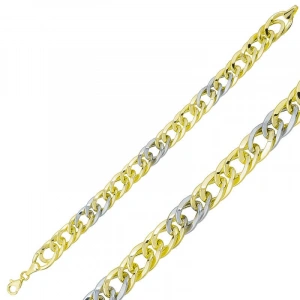 Kadın ​Gümüş İki Renkli Zincir Bileklik