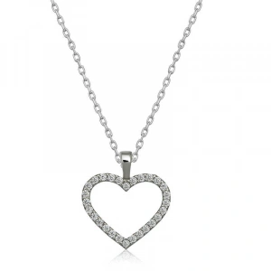 Kadın Gümüş Kalp Bayan Kolye