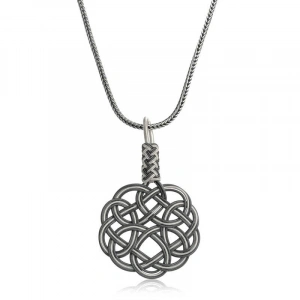 Kadın Gümüş Kazaziye Örgü Kadın Kolye