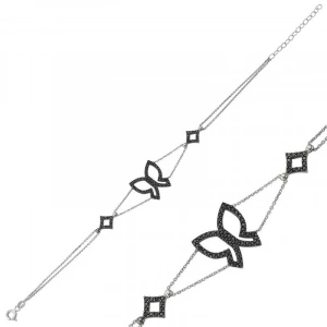 Kadın Gümüş Kelebek Bayan Bileklik