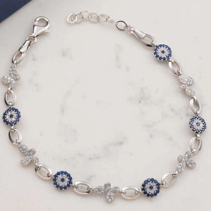 Kadın Gümüş Kelebek Nazar Kadın Bileklik