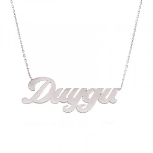 Kadın Gümüş Kişiye Özel İsimli Bayan Kolye