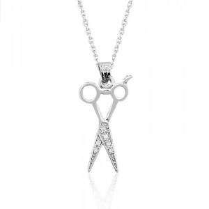 Kadın Gümüş Makas Bayan Kolye