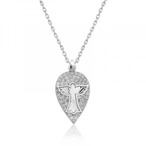 Kadın ​Gümüş Melek Damla Bayan Kolye