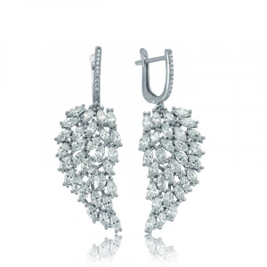 Kadın Gümüş Melek Kanadı Küpe