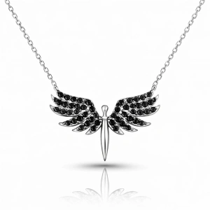 Kadın Gümüş Mikail Meleği Bayan Kolye