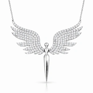 Kadın Gümüş Mikail Meleği Bayan Kolye