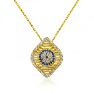 Kadın Gümüş Nazar Bayan Kolye