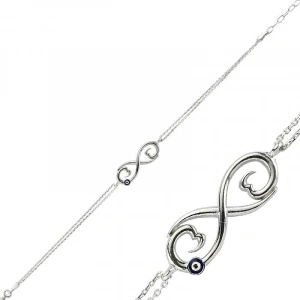 Kadın Gümüş Nazarlı Sozsuzluk Bayan Bileklik