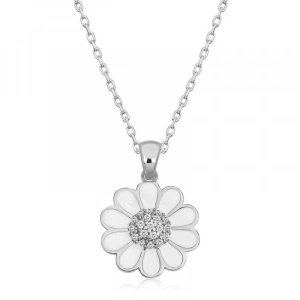 Kadın Gümüş Papatya Kadın Kolye