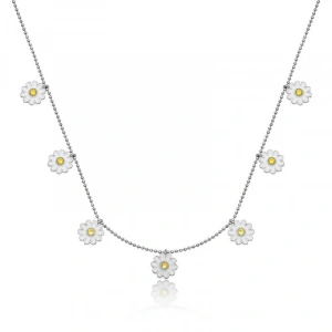 Kadın Gümüş Papatya Şans Kadın Kolye