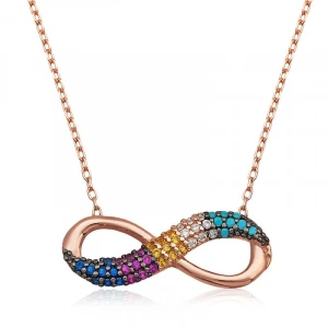 Kadın Gümüş Renkli Sonsuzluk Bayan Kolye