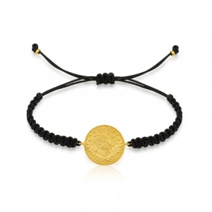 Kadın Gümüş Reşat Detaylı Makrome İpli Bileklik