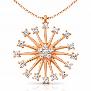 Kadın ​Gümüş Rose Çiçek Kadın Kolye