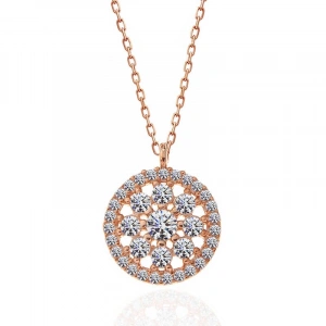 Kadın ​Gümüş Rose Çiçek Kadın Kolye