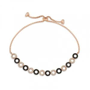 Kadın Gümüş Rose Halka Asansör Bileklik