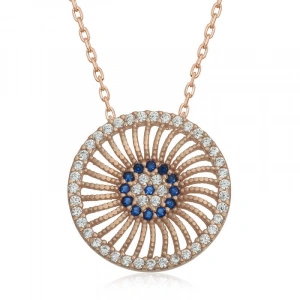 Kadın ​Gümüş Rose Nazar Kadın Kolye