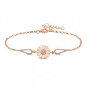Kadın ​Gümüş Rose Papatya Kadın Bileklik