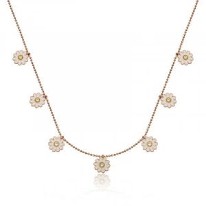 Kadın Gümüş Rose Papatya Şans Kadın Kolye