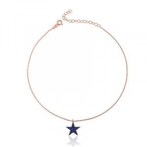 Kadın Gümüş Rose Yıldız Bayan Halhal