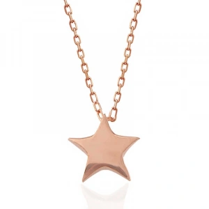 Kadın Gümüş Rose Yıldız Kadın Kolye