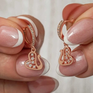 Kadın Gümüş Sallantılı Rose Kuğu Kadın Küpe