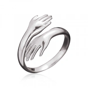 Kadın ​Gümüş Sarılan Eller Yüzük