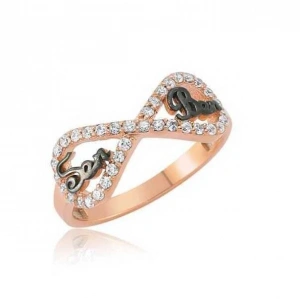 Kadın Gümüş Sen Ben Sonsuzluk Rose Bayan Yüzük