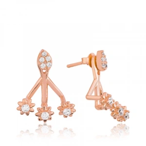 Kadın Gümüş Sihirli Çiçek Küpe