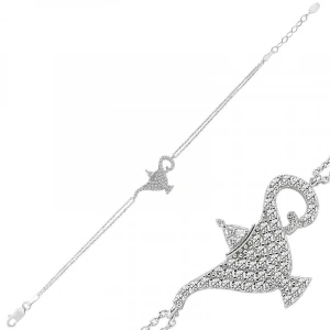 Kadın Gümüş Sihirli Lamba Bayan Bileklik