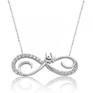 Kadın Gümüş Sonsuz Aşk Bayan Kolye