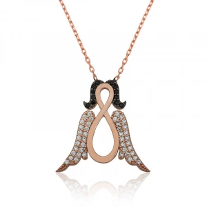 Kadın Gümüş Sonsuz Melek Bayan Kolye