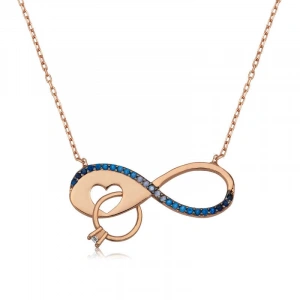 Kadın Gümüş Sonsuzluk Tek Taş Kolye