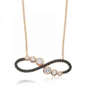 Kadın Gümüş Su Yolu Sonsuzluk Bayan Kolye