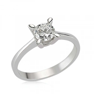 Kadın Gümüş Tek Taş Bayan Yüzük