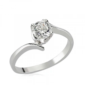 Kadın Gümüş Tek Taş Bayan Yüzük