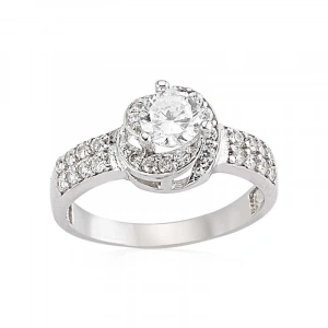 Kadın Gümüş Tek Taş Bayan Yüzük