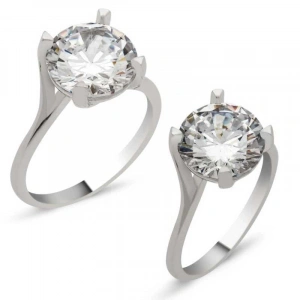 Kadın Gümüş Tek Taş Bayan Yüzük