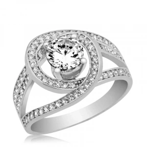 Kadın Gümüş Tek Taşlı  Bayan Yüzük