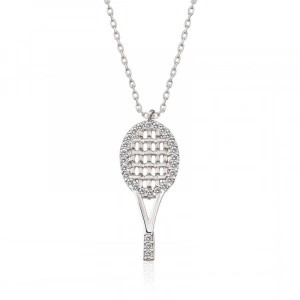 Kadın ​Gümüş Tenis Raketi Bayan Kolye