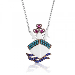 Kadın Gümüş Titanik Bayan Kolye