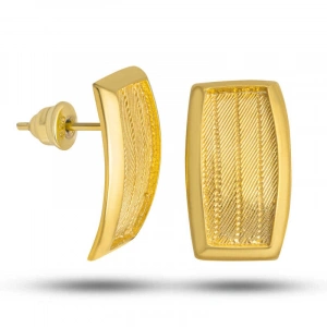 Kadın Gümüş Trabzon Hasır Kadın Küpe